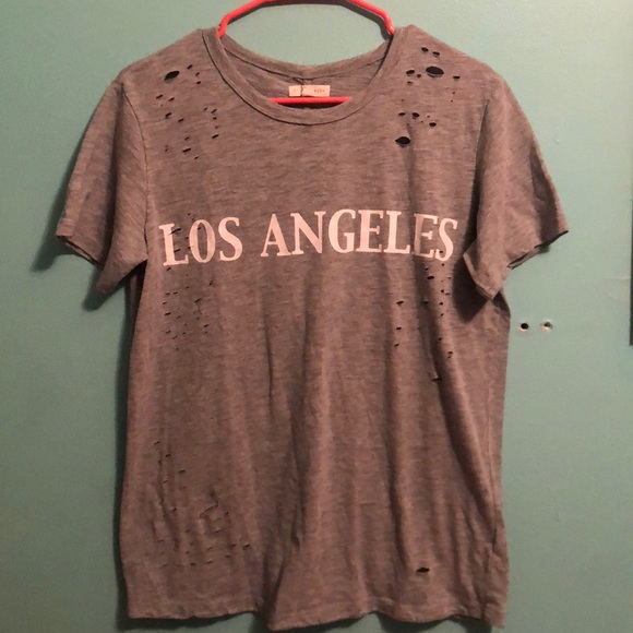La Hearts Tops - Grey Los Angeles shirt
